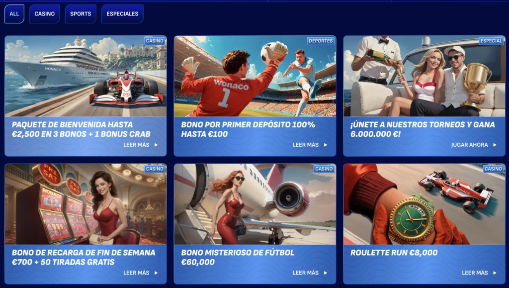  Bono de Wonaco Casino