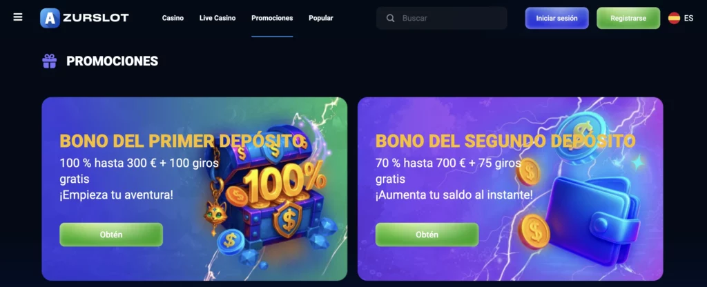 Promociones de Azurslot Casino
